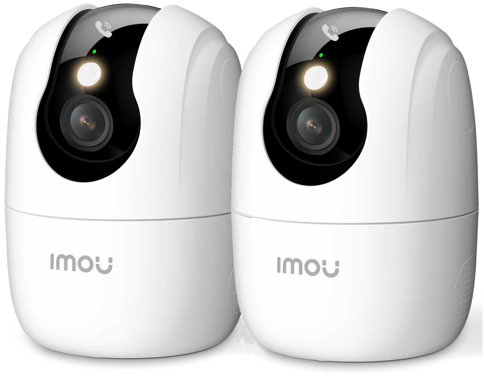 Imou 2.4/5GHz Kamera WiFi Wewnętrzna, 2K(3MP) Kamera Nadzoru Ranger 2C Pro | Pack2, Przycisk połączenia, kolorowy noktowizor, obsługa karty SD do 512 GB, wykrywanie i śledzenie AI
