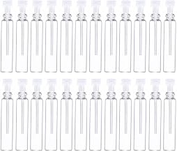 100 Pcs Empty Perfume Sample Bottles, 3ml Mini Glass Tube with White Stick Caps, Refillable Vials for Aromatherapy, Essential Oils, Fragrances and Liquids
