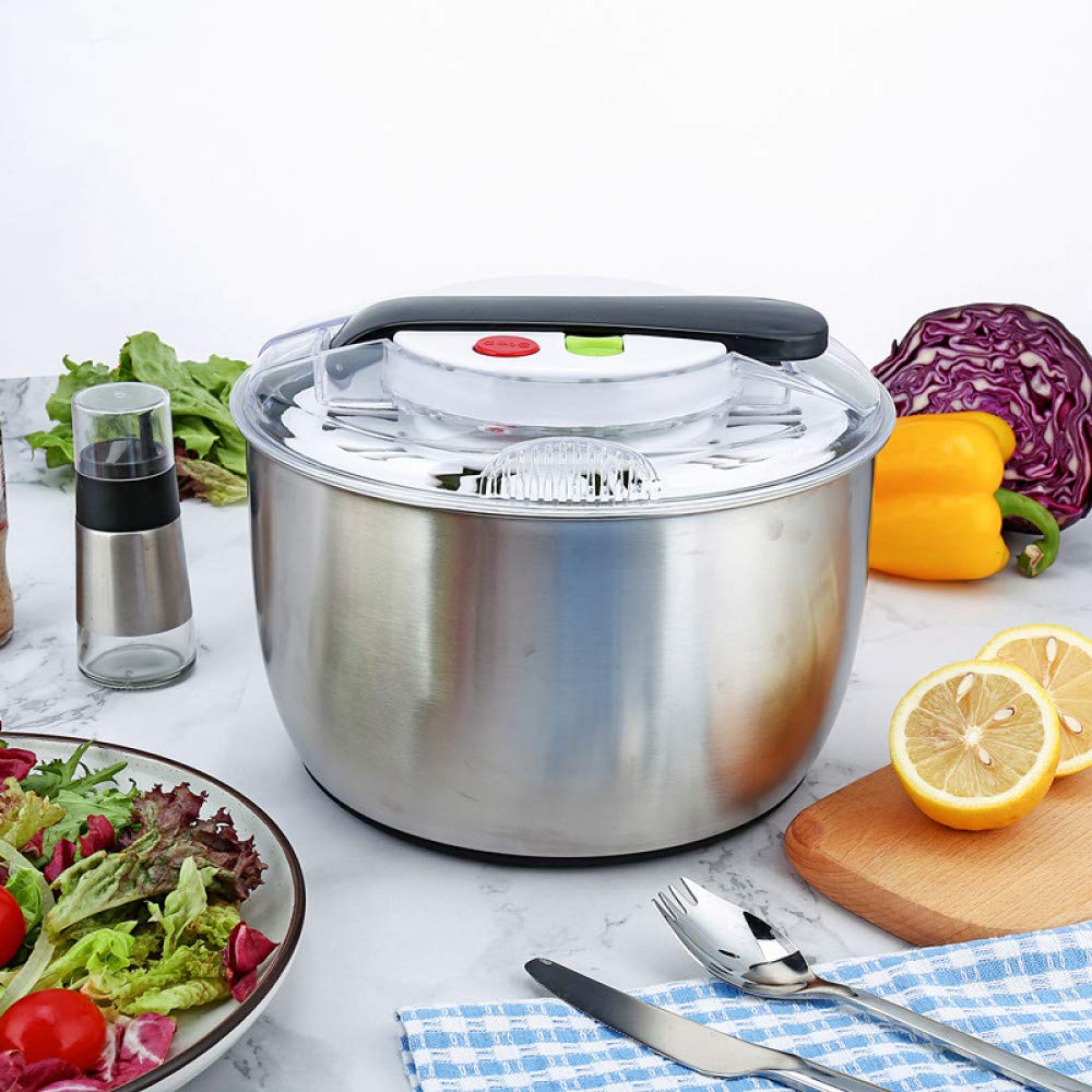 Essoreuse À Salade, 5 litres, Acier Inoxydable