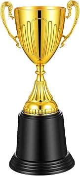 Gold Awards Trophy, Fun Gold Plastic Trophies, Cup Rewards Winning Prize for Sports Tournaments Birthday Party Competitions Spelling Bee