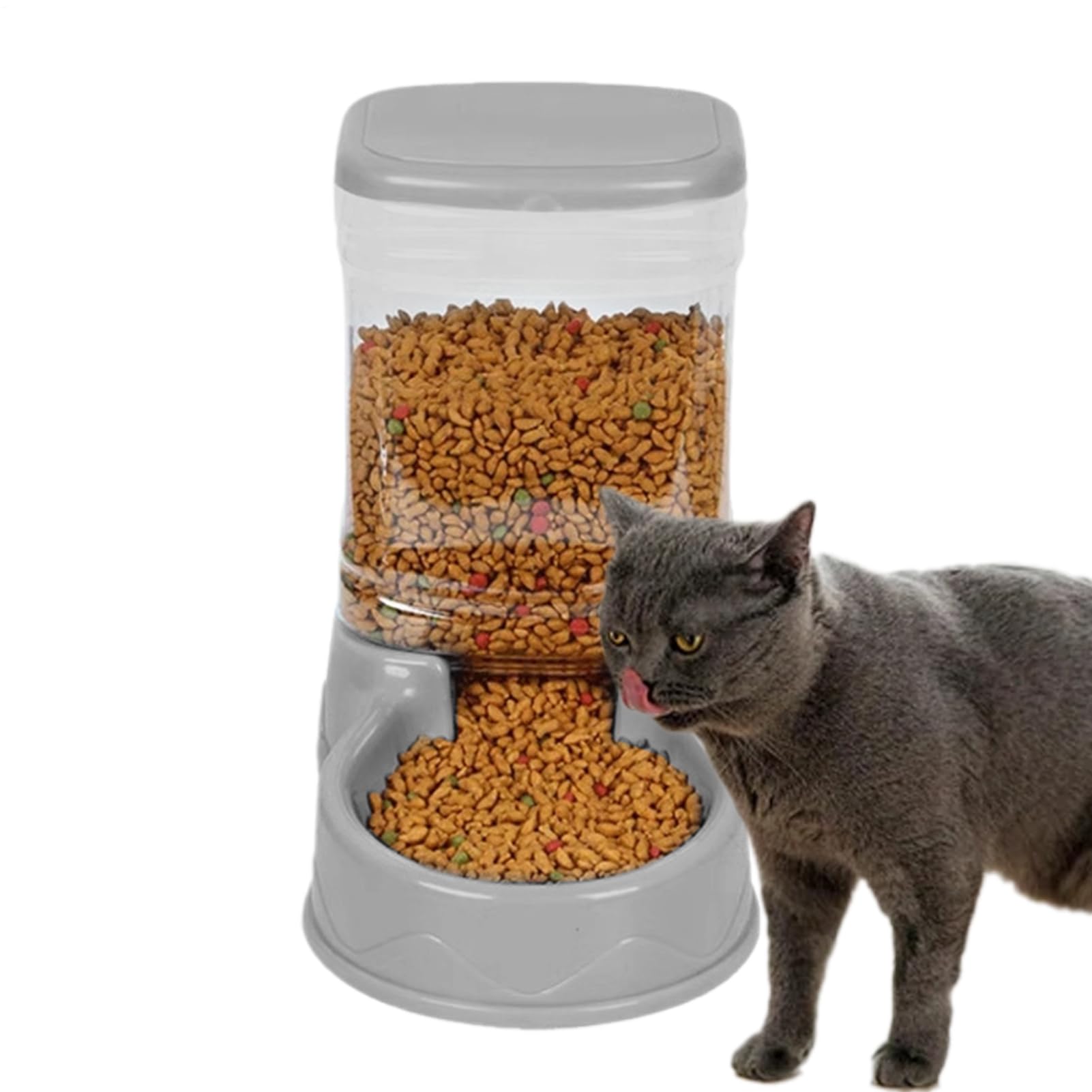 automático para gatos, dispensador de alimentos de gran capacidad | accesorio automático de agua para perros y gatos, herramienta de categoría de cuidado de mascotas, para gatos pequeños y