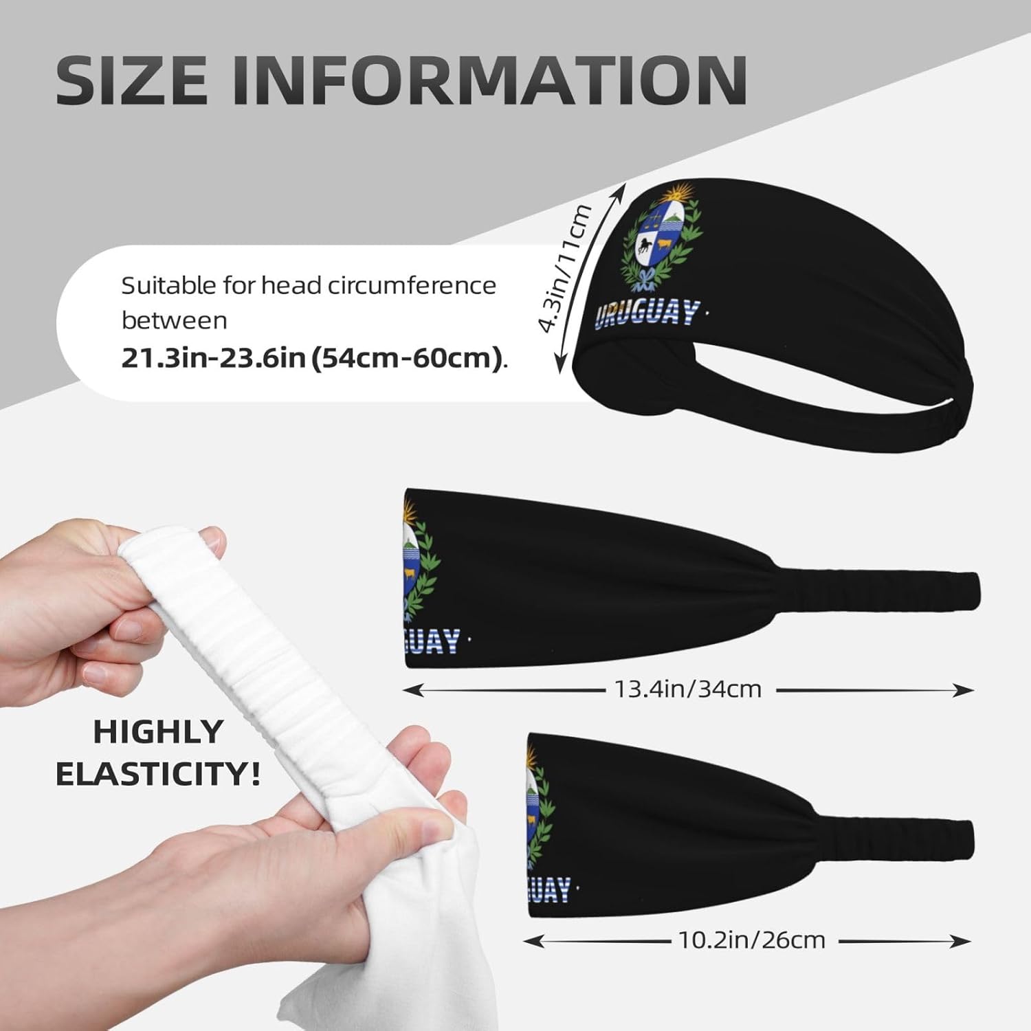 Sports Sweatband for Men Women Headband Sweat Resistant Perfect Gym Outdoor Yoga Workout Activities Running