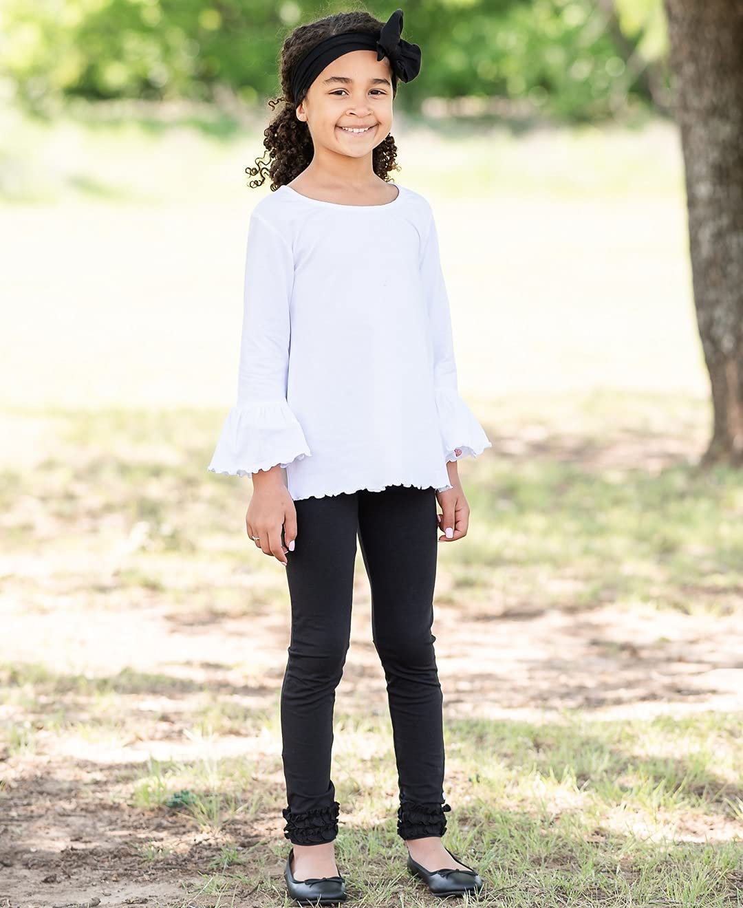 RuffleButts Merry & Bright Peplum Top - 3-6m White