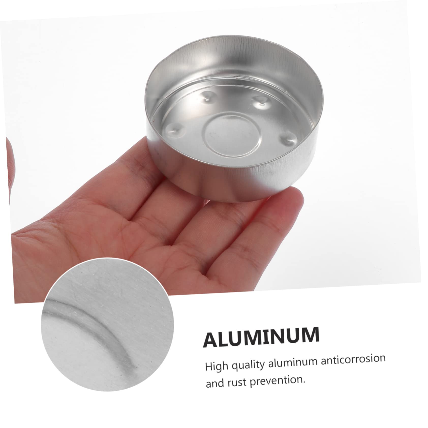 NUOBESTY 200 Sztuk Świeca Pojemniki Z Powłoką Aluminiową Z Pokrywkami Pojemnik Na Świecę Do Herbaty Okrągłe Blaszane Kubki Na Herbatę Aluminiowe Kubki Do Podgrzewania Świeczniki Metalowe