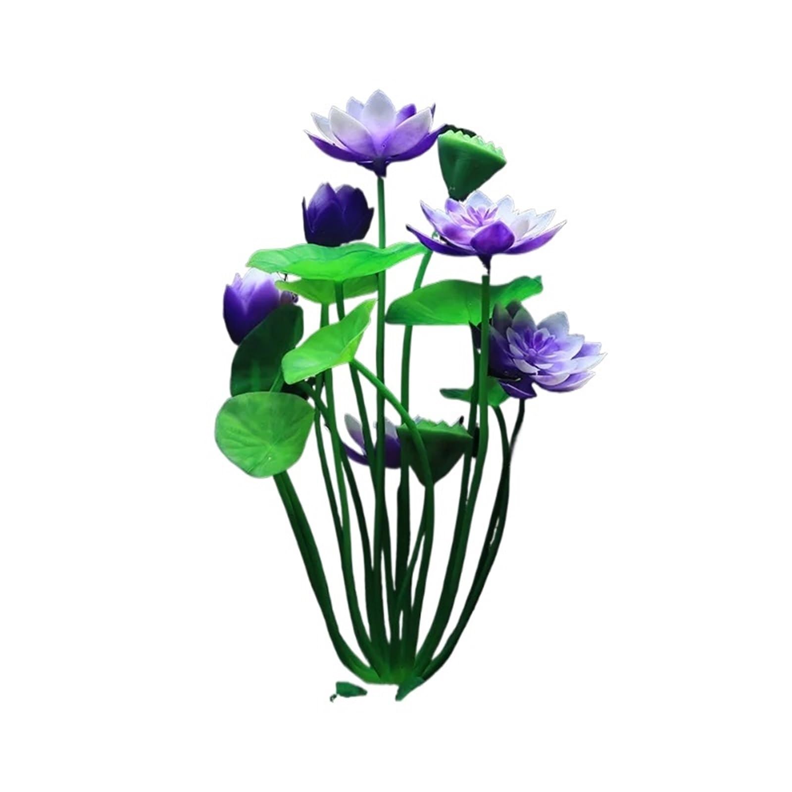 LTYKNGH Aquarium Plants 3pcs Aquarium Artificial Lotus Plants Simulated Water Grass Fish Tank Decoration Landscape Ornament Flower(Color 1)