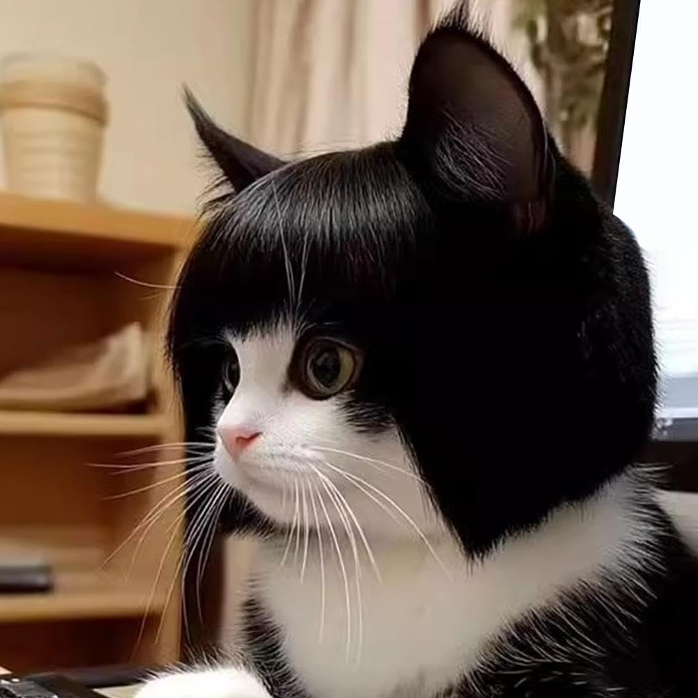 Amazon | 猫 かつら ペットウィッグ コスプレ かわいい 面白いペット