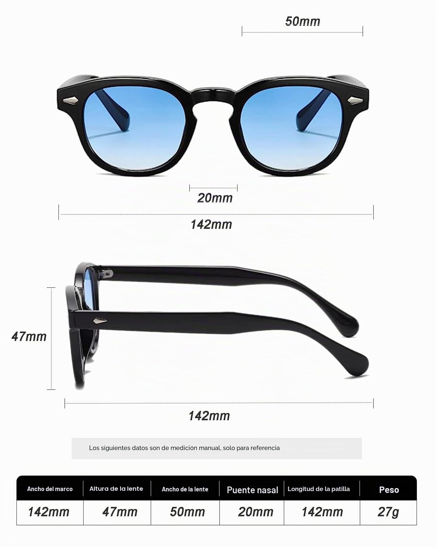 Gafas de sol redondas UV400 vintage Style Depp para hombres y mujeres, gafas viaje de conducción moda para senderismo