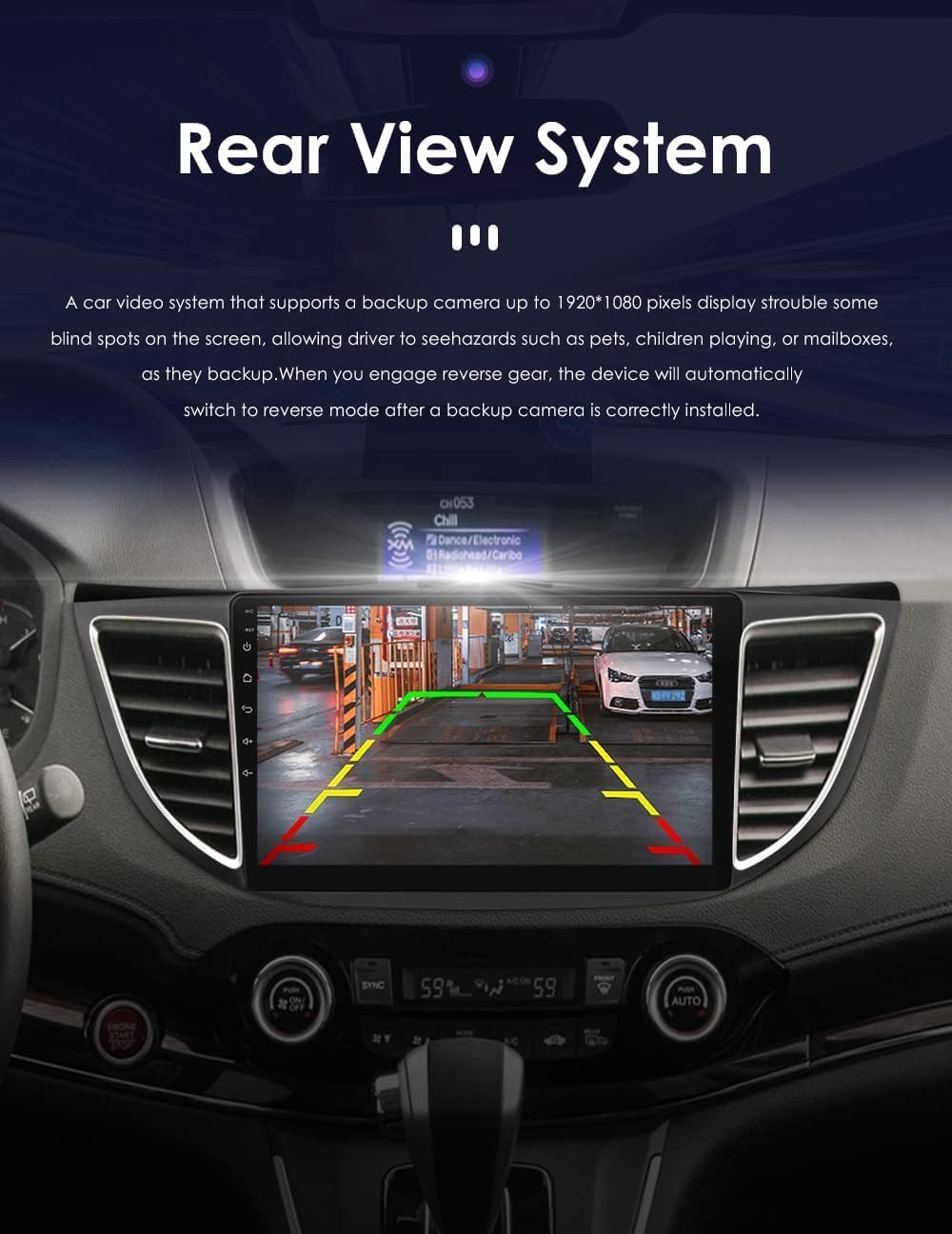 Android 13 Car Stereo Car Radio 8-Core 4G+32G for Honda CRV 2012-2016 with Wireless Carplay Android Auto 10.1“ QLED Screen WiFi GPS Navigation Bluetooth 5.0