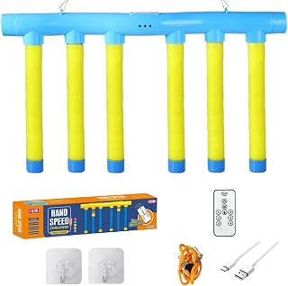 Reflex Challenge Game - Drop Sticks, Hand Eye Coordination, Reaction Training, 3 Adjustable Speeds, Upgrade Remote Control(B)