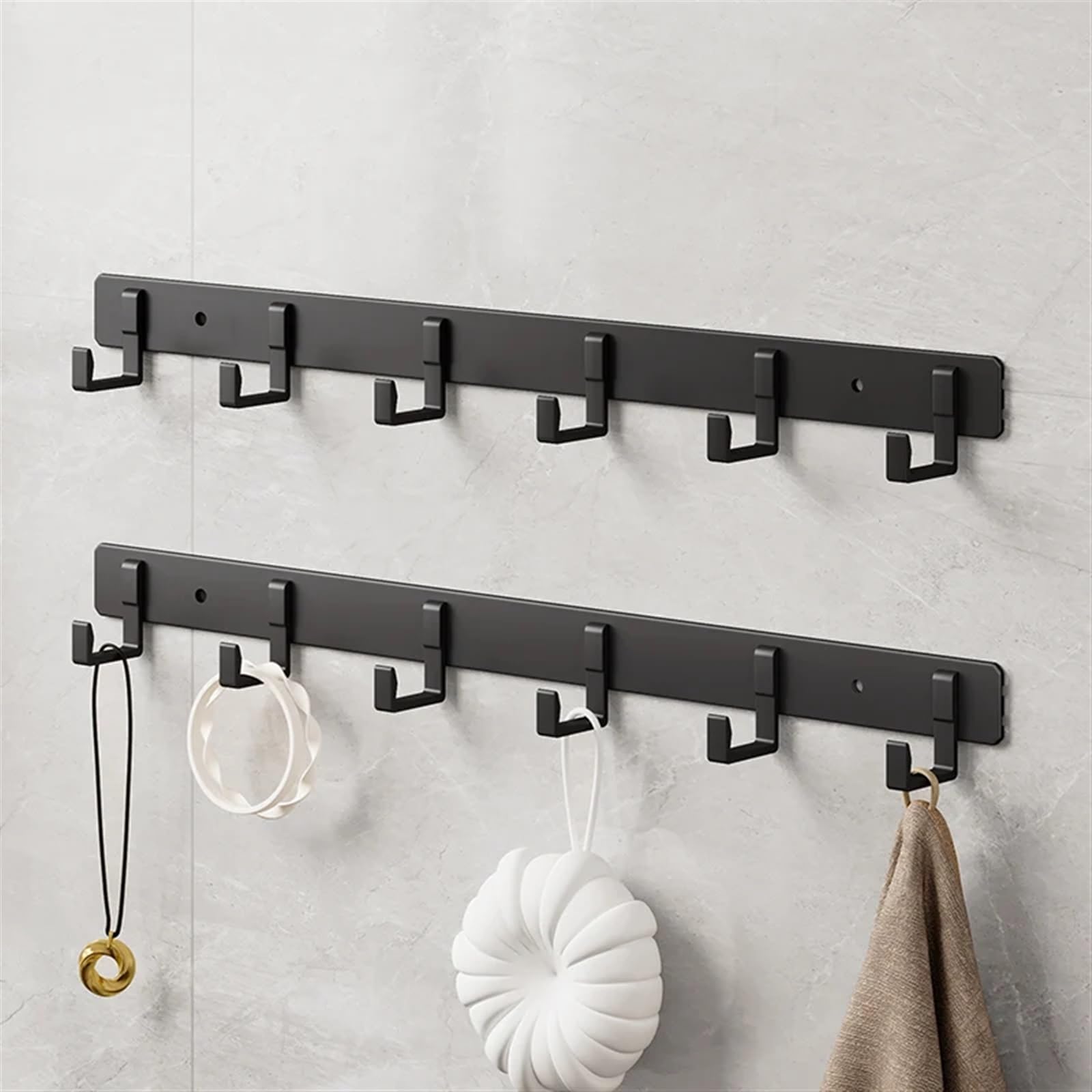 Appendiabiti da parete con 6 ganci, versatile, per ingresso, cucina, bagno, perfetto per cappotti, asciugamani, borse, accappatoi e cappelli