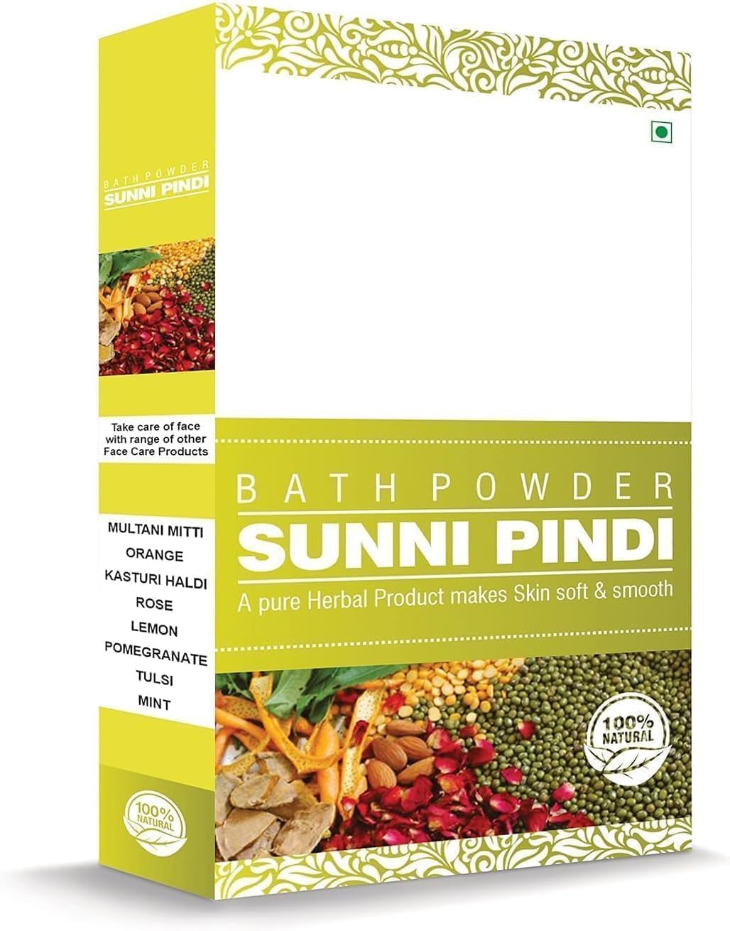 JB Sunnipindi Nalangu Maavu Bath Powder For Skin & Tan Removal, Revitalizing Ubtan Body Scrub & Face Pack, 200g