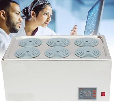 Digital Lab Water Bath 5L/8L/15L Laboratory Thermostatic Water Bath Heater with Selectable Openings 800W/1000W/1500W for Food Heating Biological Experiment 6holes