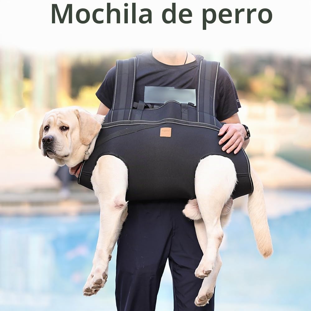 Mochila transportadora para perros grandes de cuerpo completo con asa, arneses de elevación para perros con reflectante para perros ancianos discapacitados