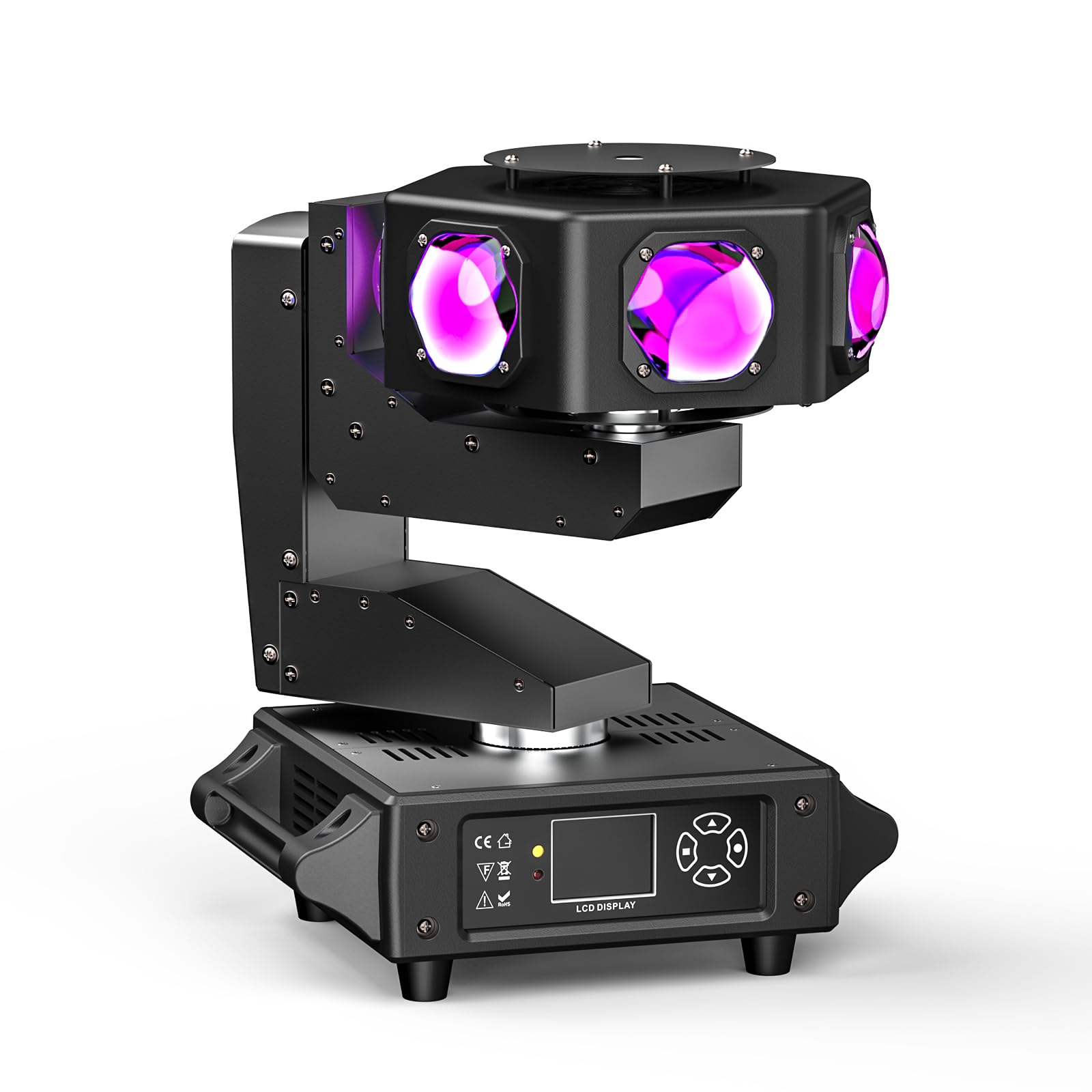 Moving Head Led 240W Discolicht Strobo-Effekt Partylicht 360°rotation continue Achse stufenlos drehbar Bühnenlicht für Familie Die Party Klub Hochzeit Geburtstag Nachtclub Bühnenbeleuchtung