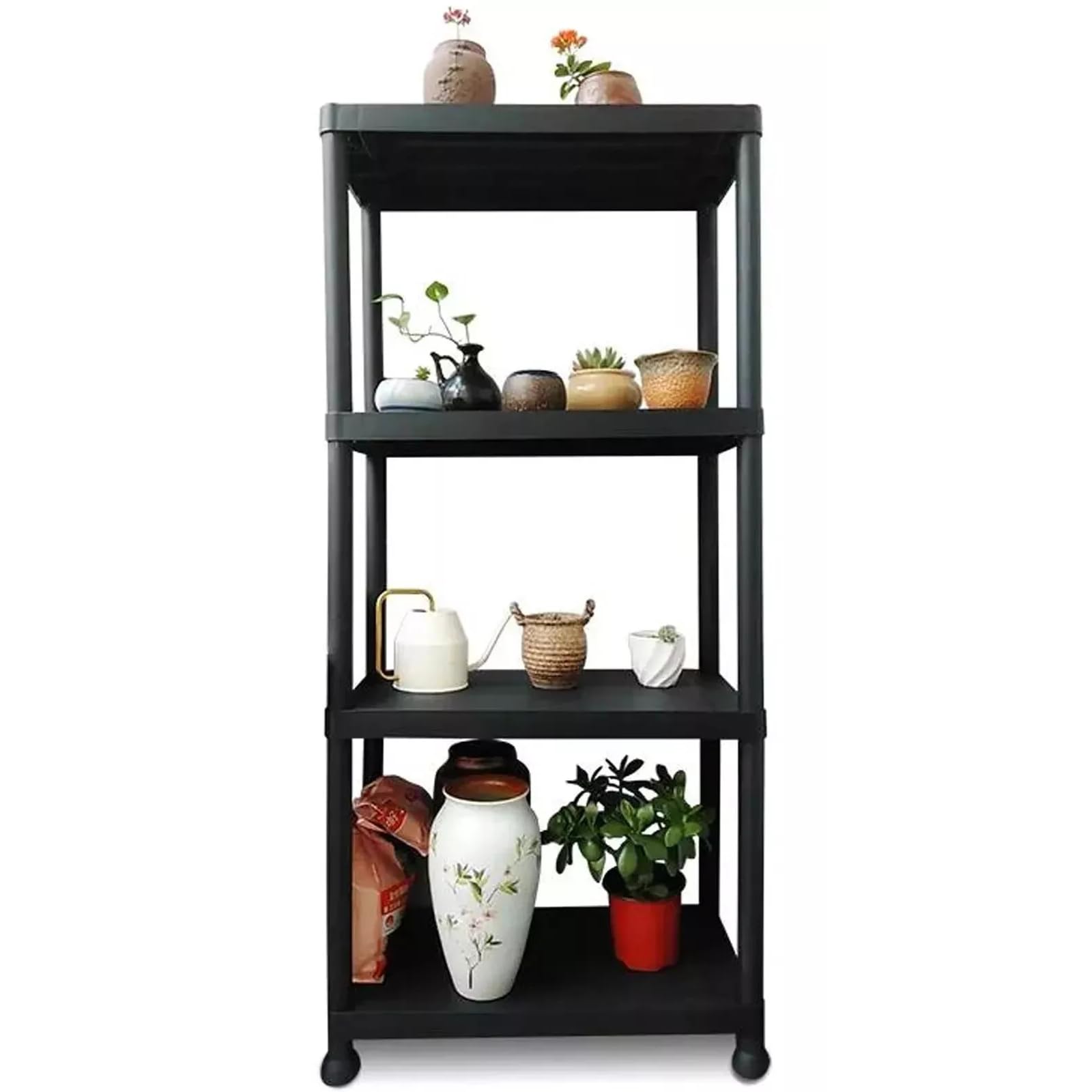DUAS 4-5 Tier Plastic Shelving Rack Storage Unit Heavy-Duty Racking ...
