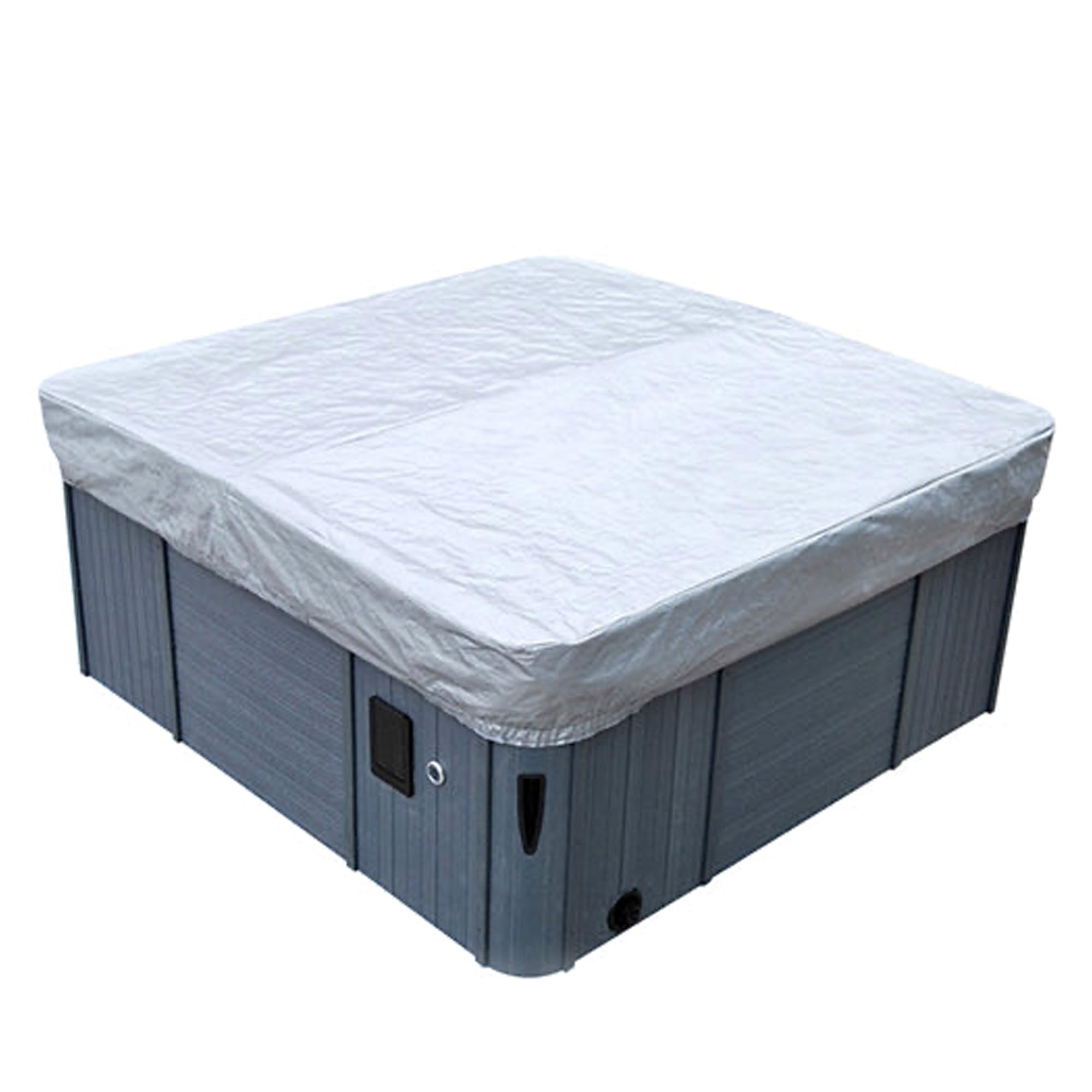 CANADIAN SPA CO. Cover Guard, bâche de Protection pour couvertures isolantes, 2,43 x 2,43 x 0,3 m, Couverture de Protection en polyéthylène tissé, Contre Les Rayons UV, Le Vent et Les intempéries