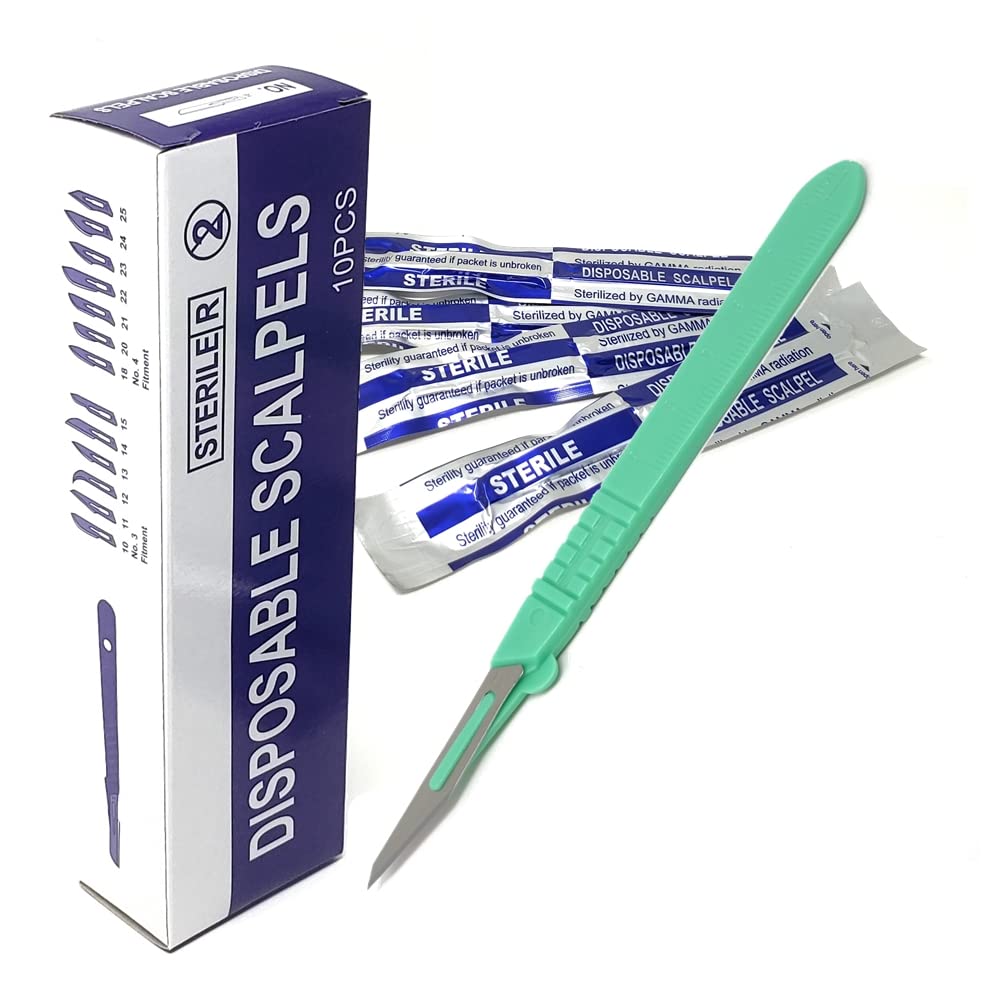Amazon.com: Box of 10 Disposable Surgical Sterile Scalpel Blades #11 ...