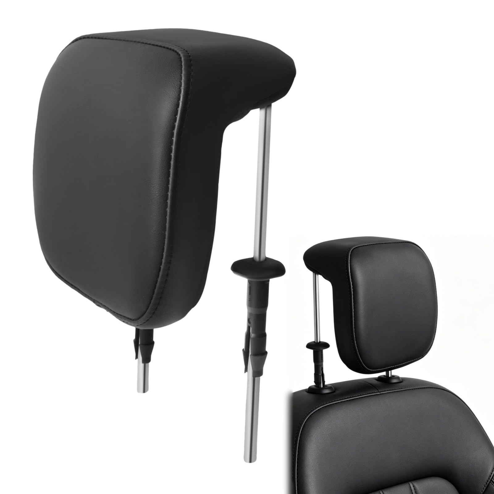 Poggiatesta auto con tubi da 15,9 cm, supporto per collo in memory foam senza oscillazioni, ammortizzatore per riparazione interna del veicolo, supporto stabile per furgone e camper