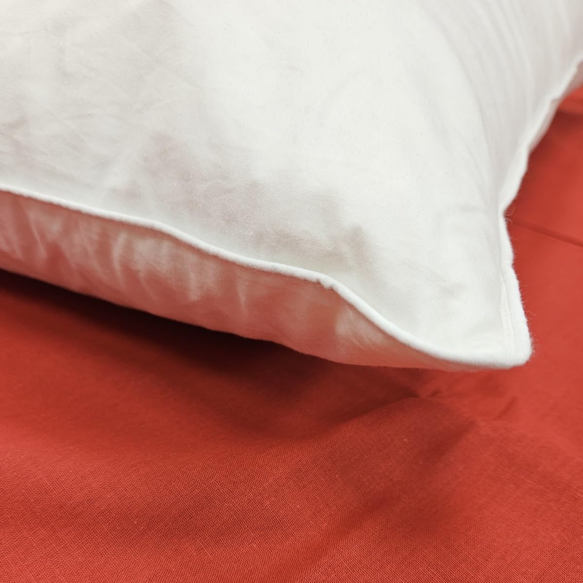 PIUMETTA Cuscino Letto in piuma d'oca 50x80cm - Guanciale per letto con tessuto 100% cotone e imbottitura in piumetta d'oca bianca