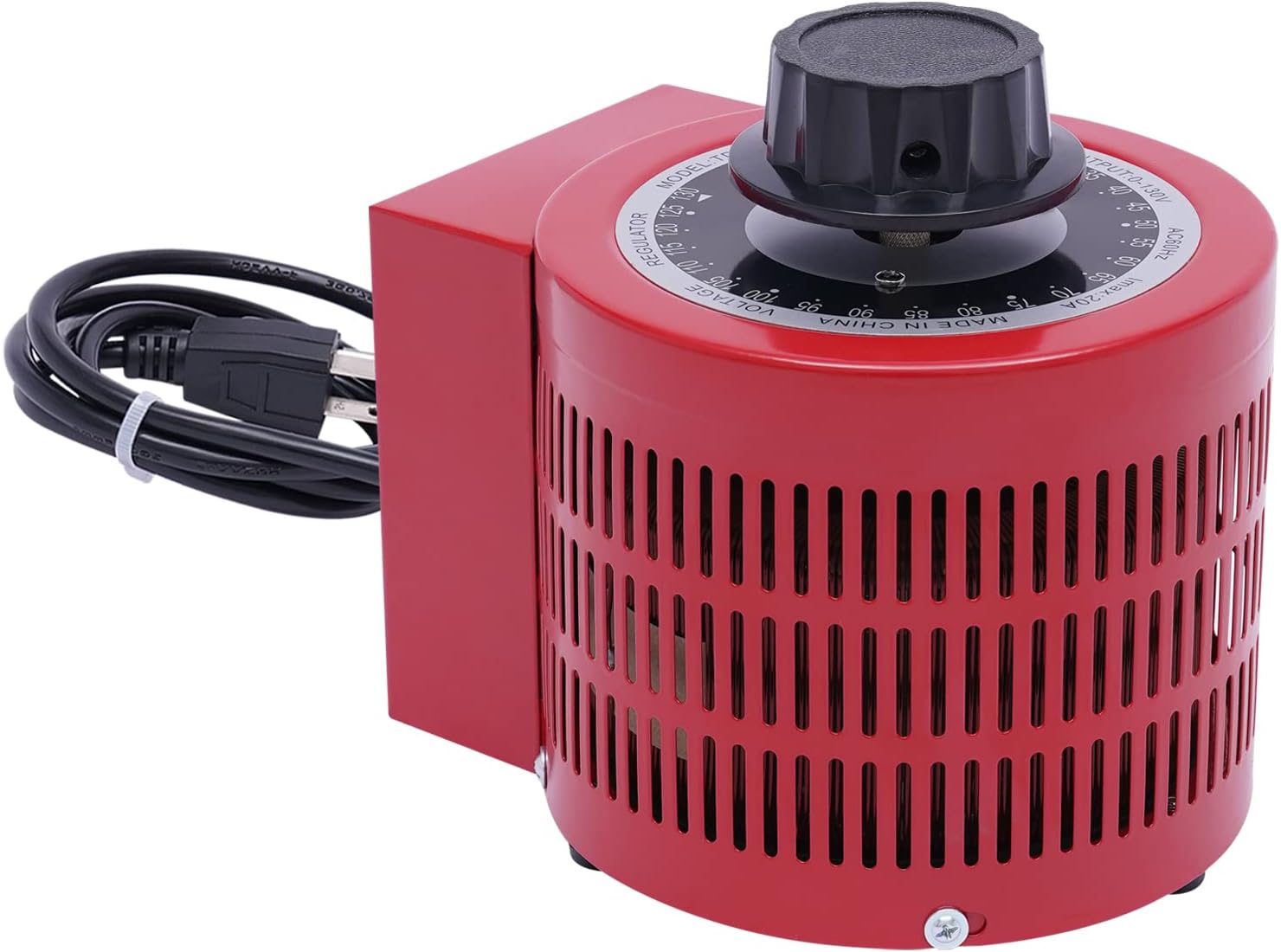 2000Va Variable Transformer,130V Ac Adjustable Voltage Regulator with Digital Display,110V Input Variac with Us Plug for Motor Speed Control, Lab Equipment (TDGC2-2KM)
