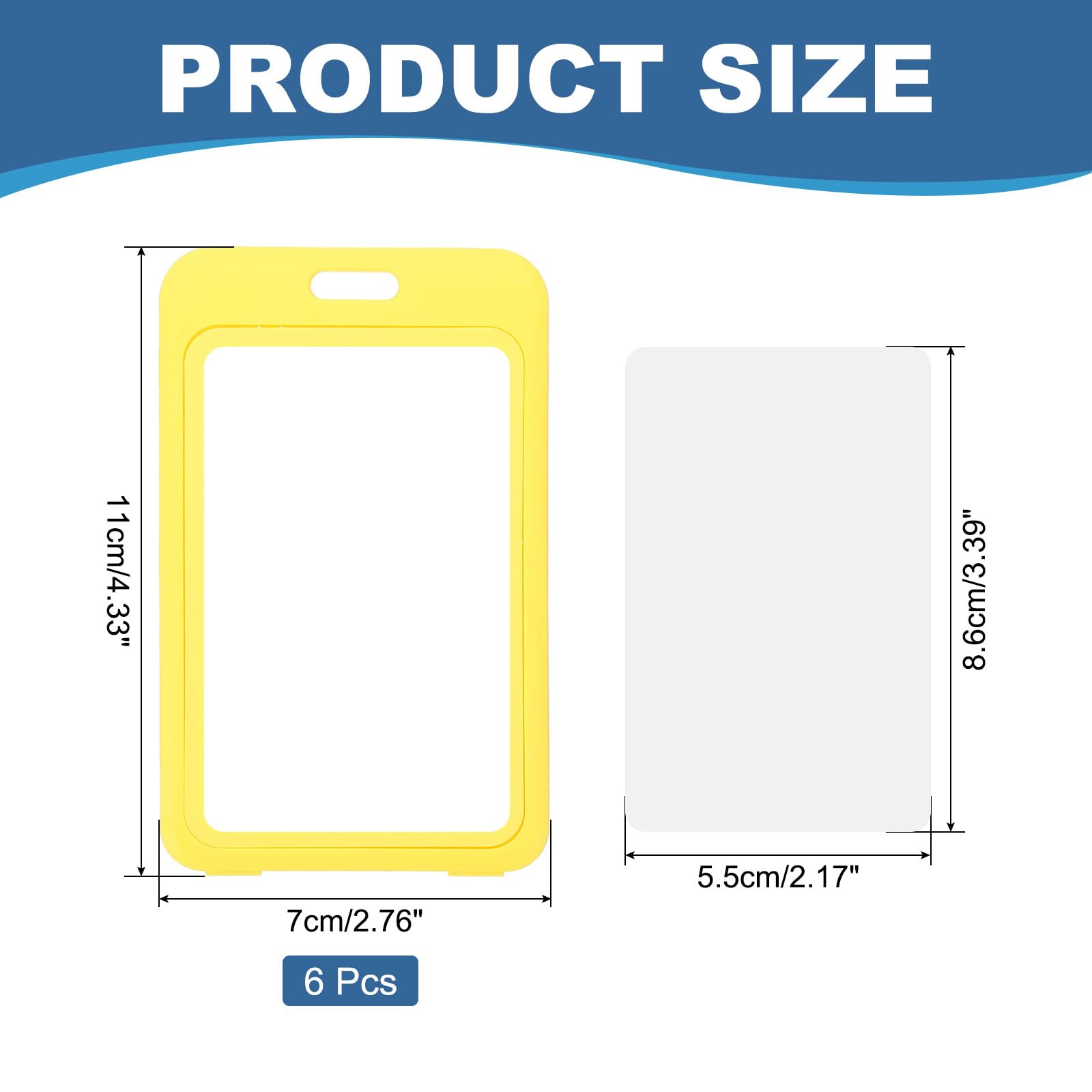 PATIKIL 6 Pack Clear Badge Holder - Image 2