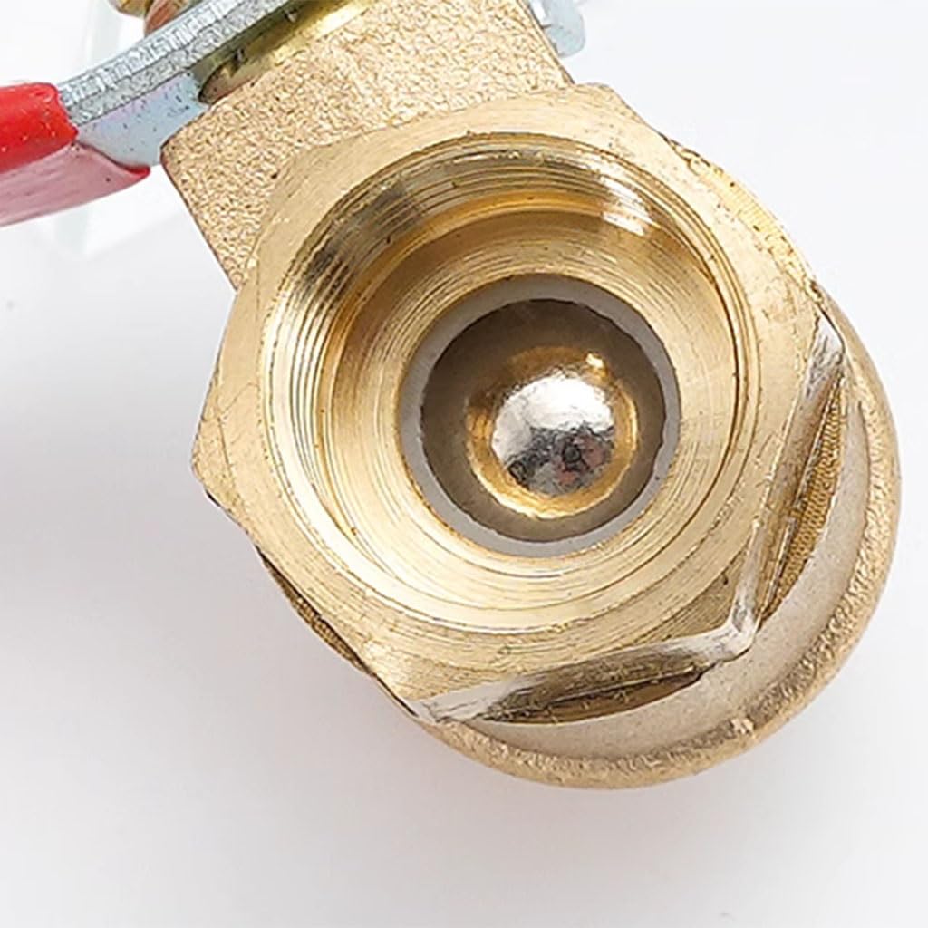 Raccordo filettato in ottone per tubo di collegamento Valvola a T a tre vie, valvola a sfera a vie, 1 valvola a sfera in ottone, 1/8" 1/4" 3/8" 1/2" Mini raccordo idraulico con valvola a sfera di inte
