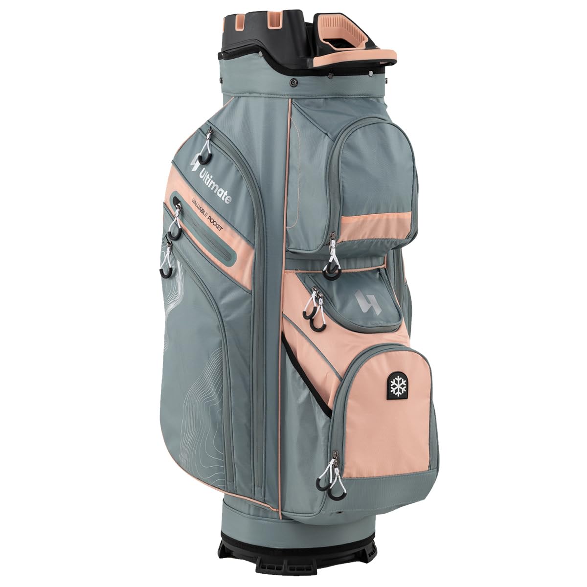 GOPLUS Sac de Golf Léger et Portable avec 14 Compartiment Pleine Longueur, 11 Poche, Sac Transport de Clubs Golf Léger avec Bandoulière, Housse de Pluie, Porte-Parapluie pour Femmes et Hommes
