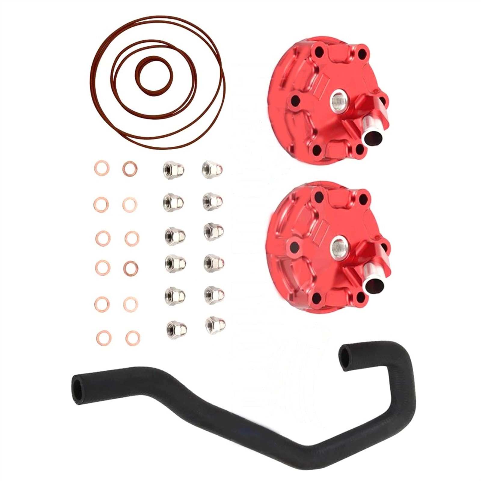 Accessori di ricambio Coperchio Della Testata Kit Guarnizione Valvola Di Sfiato Tubo Flessibile Di Sfiato Olio Coperchio Testata Per Honda NSR250 MC21 NSR250 MC28 Pezzo Di Ricambio Motore(Red)