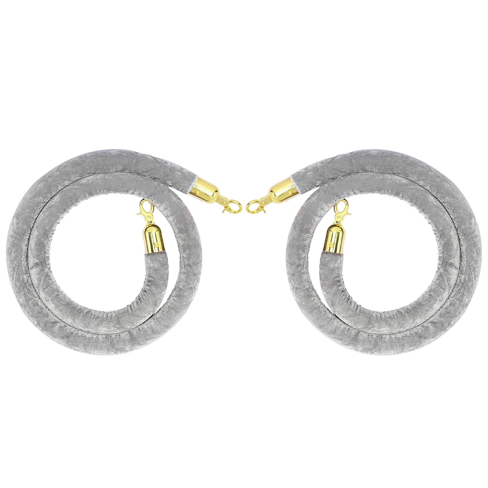 Corde de barrière en velours gris pour tapis rouge de cinéma et fêtes