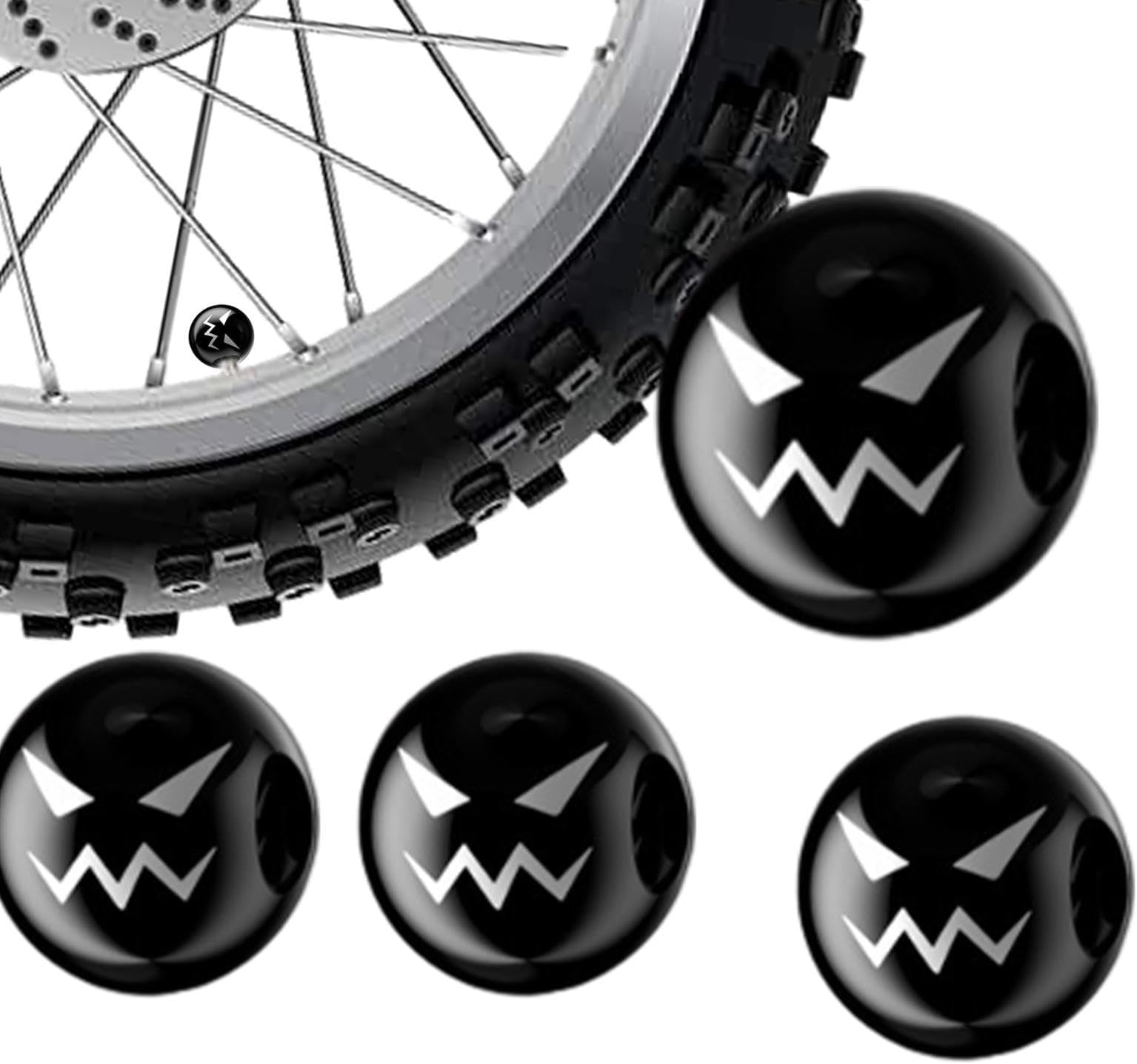 Valve Stem Covers for Car Tires | Tire Valve Stem Cap | 4 Pcs Wheel Covers, Leak-Proof Air Caps Cover, Airtight Tyre Accessory, Universal for Auto, Truck, SUV, Motorcycle, Bike