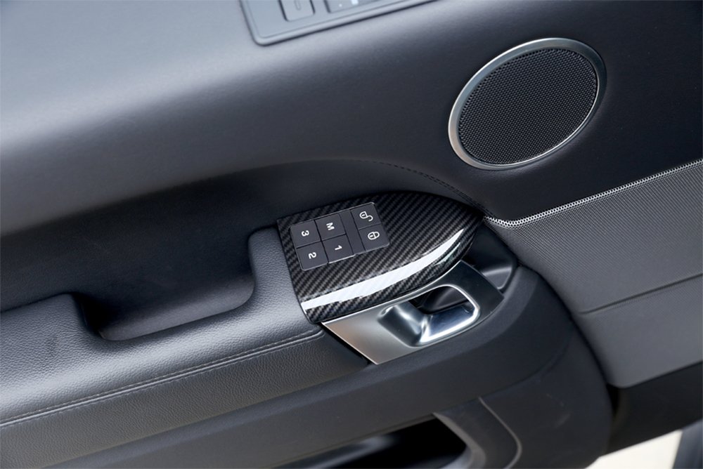 metyoucar Fibra de Carbono Estilo ABS plástico marco de cierre de seguridad para niños de coche