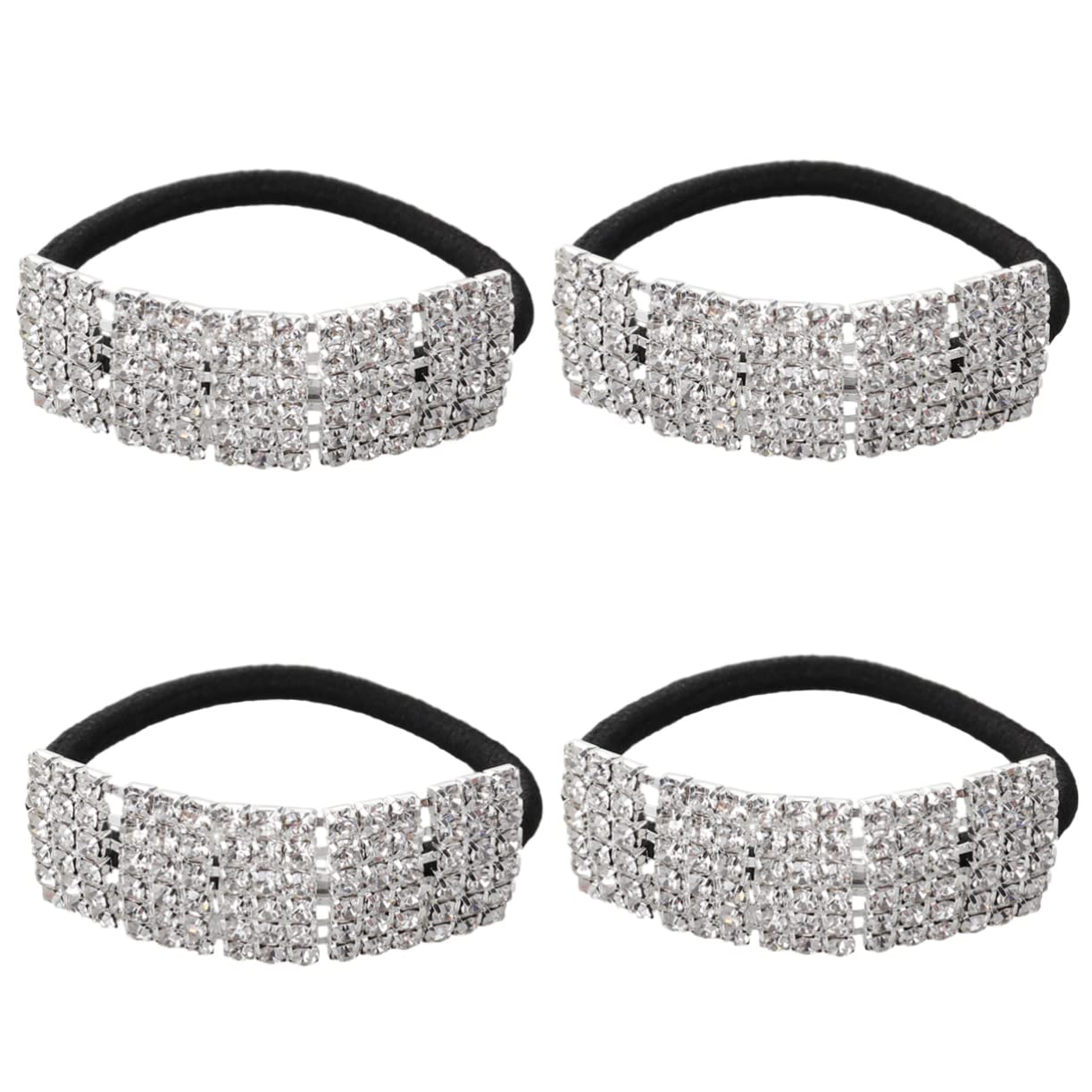 12stücke Elastische Haargummis Mit Strass Wasserfeste Haarbänder Für Mädchen Und Damen Als Ponytail Und Modisches Armband Für