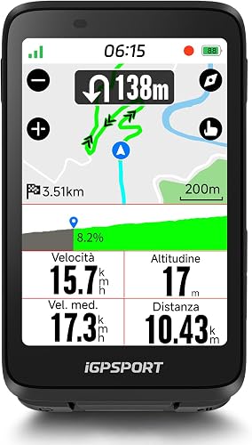 iGPSPORT BiNavi Bicycle Computer GPS Analysis Training Function Continuous Movement Detection 3.5 Inch Touch Screen Music Control and Action Camera, iClimb Pro, 35H - 1