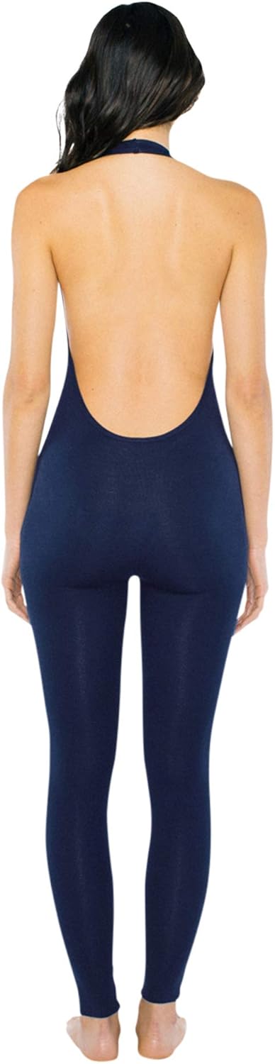 American Apparel Women's Cotton Spandex Halter Catsuit