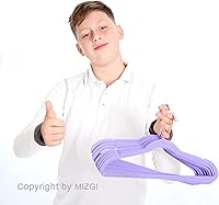 Vista 5 de MIZGI Perchas de terciopelo para niños, perchas antideslizantes para niños grandes, perchas de 14 pulgadas para jóvenes, ropa para adolescentes