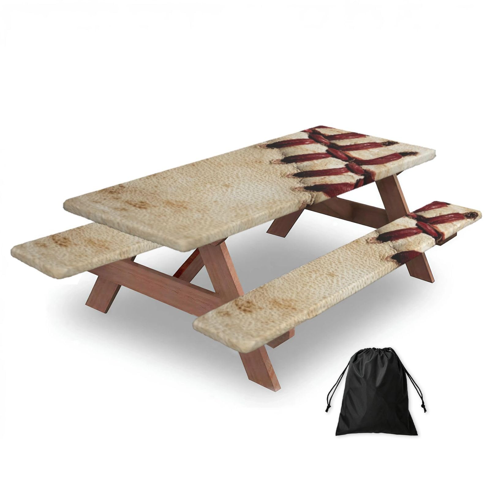 Mantel de campamento impermeable y elástico para mesas de picnic