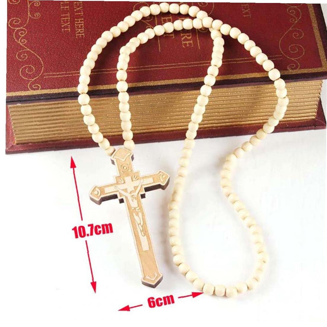 ハンドメイド 木製 十字架 ネックレス 楽天市場】カトリック 聖ベネディクト 木製十字架ネックレス ブラウン