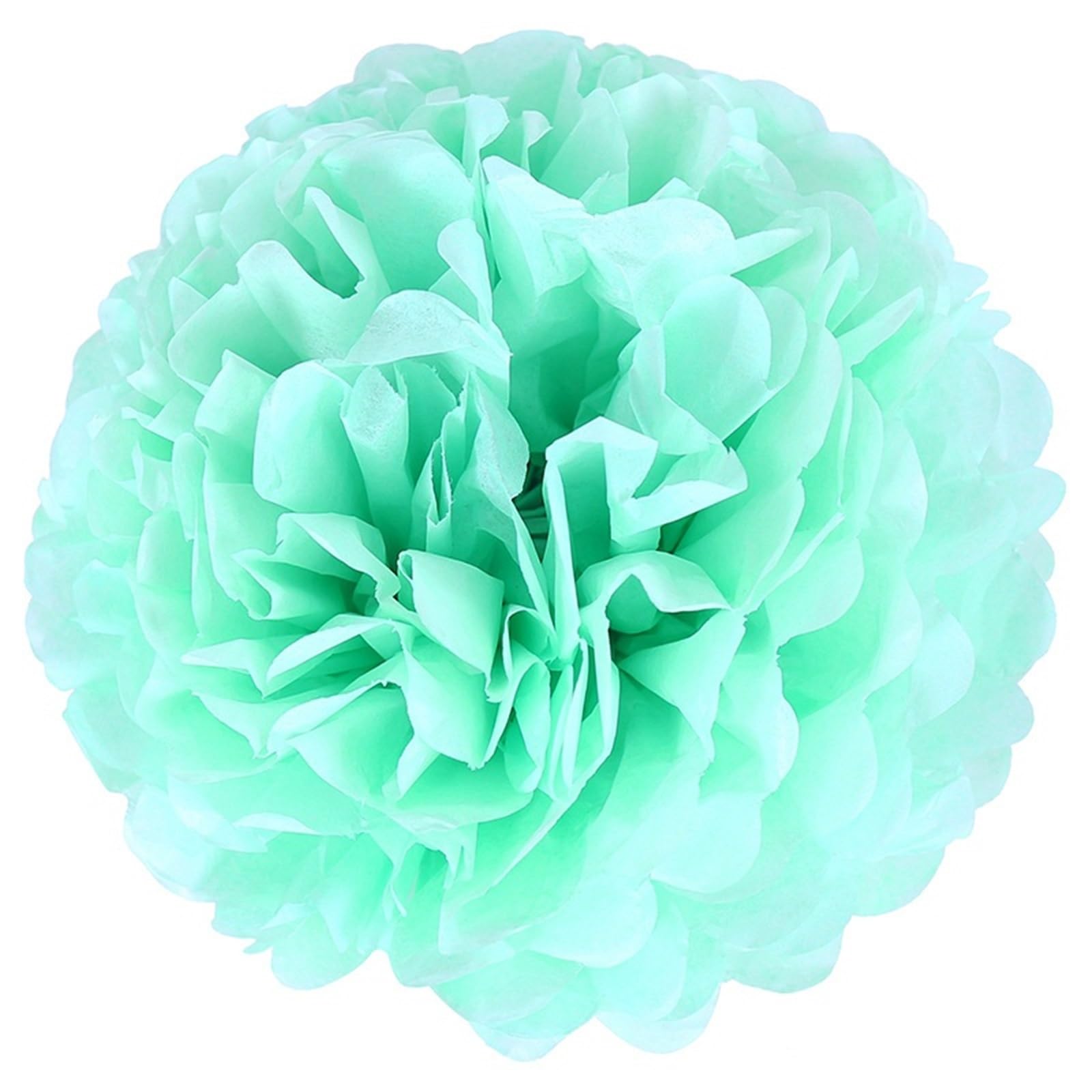 Paper Pompom 5pcs Wedding Decorative Paper Pompoms Pom Poms Flower Ball Party Home Decor Tissue Birthday DIY for Party(Color-25,15cm 5pcs)