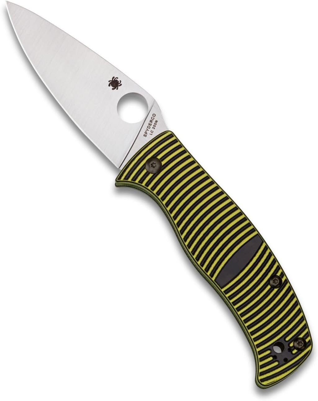 Spyderco Caribbean Folding Knife with 3" LC200N Steel Blade and G-10 Handle - EDC Knife for Men and Women, Perfect for Hunting, Tactical, Camping, Survival, Hiking - PlainEdge - C217GP