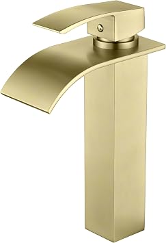 SUMERAIN Bathroom Vessel Sink Faucet Brushed Gold