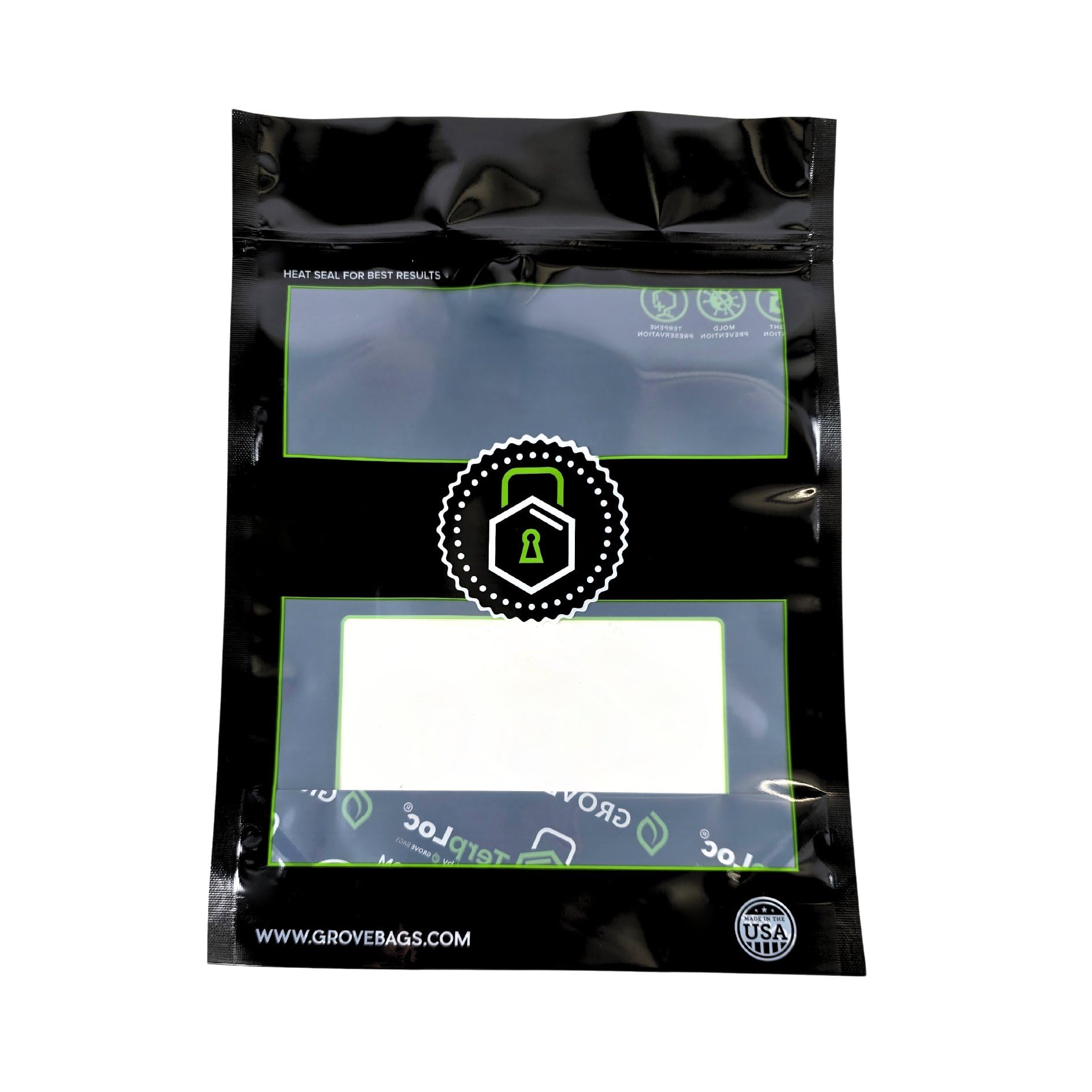 3 x Grove Bags Terploc Closure Double Window Design 100 g Bag Self-Regulating Microclimate 58-62% for Fermenting Storage and Storage of Herbs