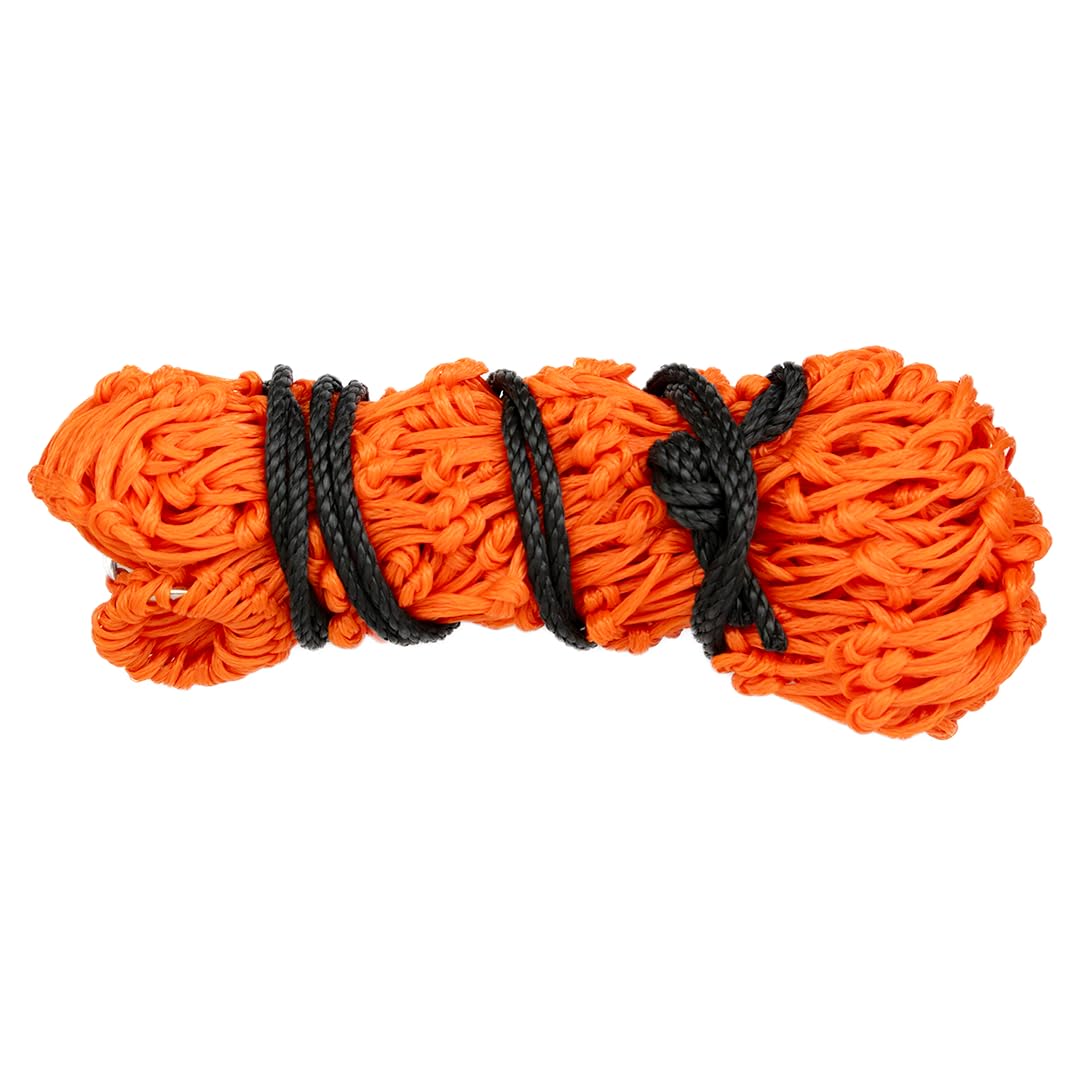 GS Equestrian 50" Haynet – Small Hole (2") Slow Feed Hay Net for Horses – Durable HDPE, 22 Rings, Reduces Waste for Stable, Field & Travel (Orange, 50")