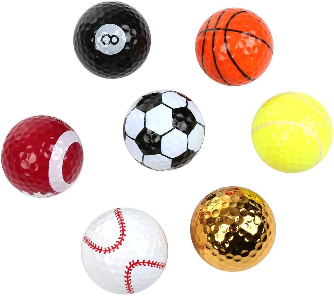 Amazon Tipropechka ユニーク ゴルフボール 7種類セット おもしろ ゴルフ ボール スポーツ ジョーク グッズ コンペ にも ゴルフ おもちゃ