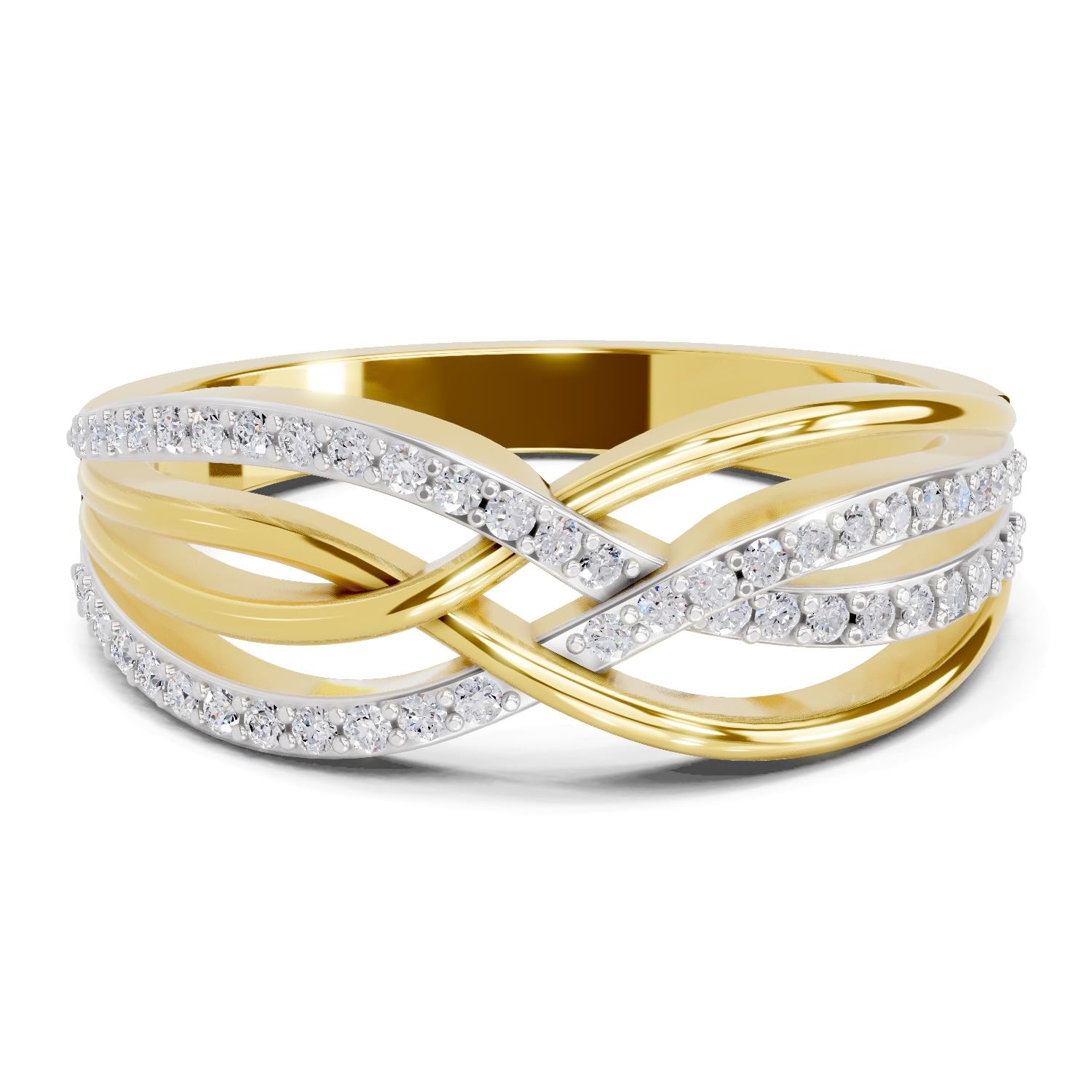sparq Lab Grown Diamond Ring For Women 0.24 Carat IGI Certified Round Shape F-G VS Quality Diamond | 925 Sterling Silver Gold Plated Infinity Ring-picture-36