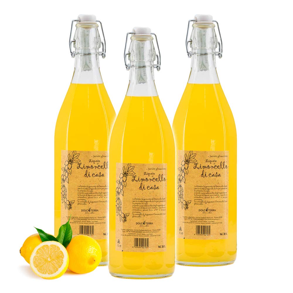 DolceterraHomemade Limoncello - LIMITED EDITION - (Pack n° 3 Bottles of 24 fl.oz)