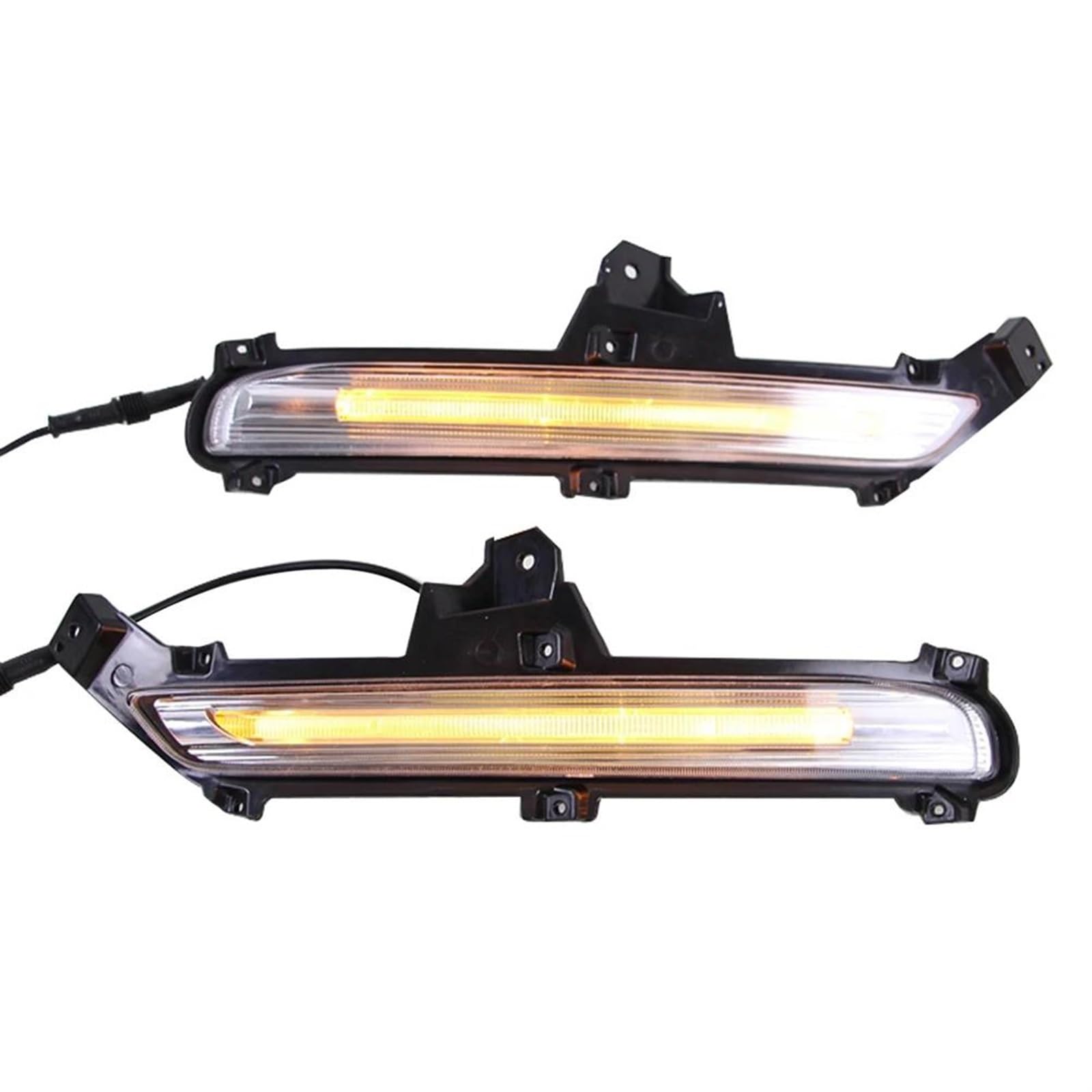 Intermitentes Automóviles Luces circulación diurna LED DRL 3 colores para KIA para K2 2015 2016 luz señal giro parachoques delantero coche 2 unids/set