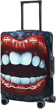 Travel Luggage Cover Suitcase Cover Suitcase Protector the lip screams Luggage Covers Washable Baggage Cover Elastic Anti-Scratch Suitcase Case Protector for Adult Personalized Suitcase Covers