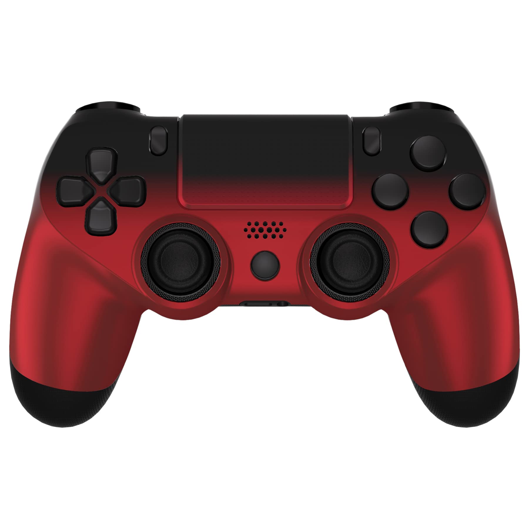 eXtremeRate Ghost Coque pour ps4 Manette avec Pavé Tactile pour ps4 Slim Pro JDM-040/050/055, Manette Non Incluse,Dégradé Noir Rouge