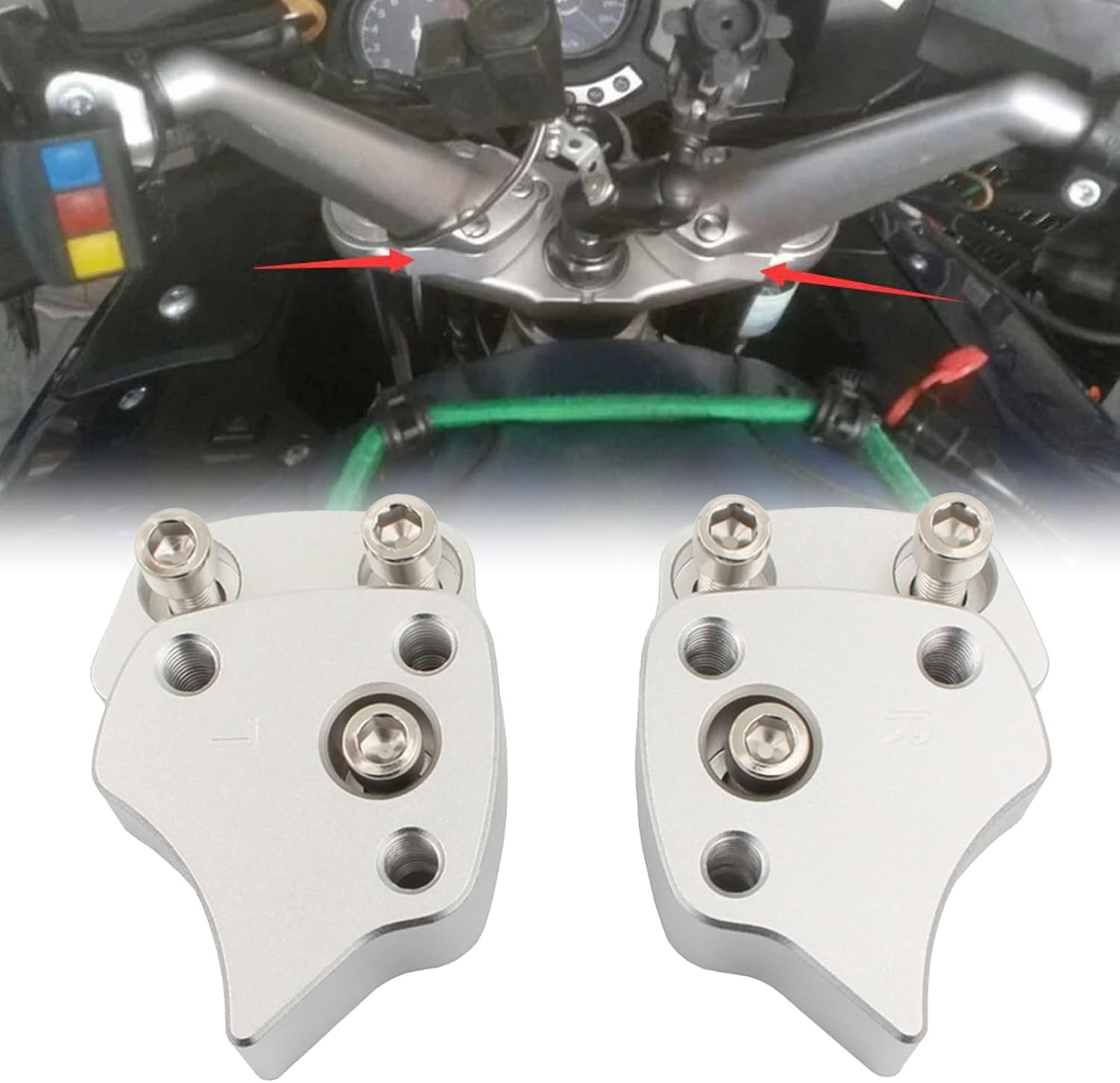 Motorcycle 1" Front Handlebar Risers Spacers kit for Yamaha FJR 1300 2001-2005