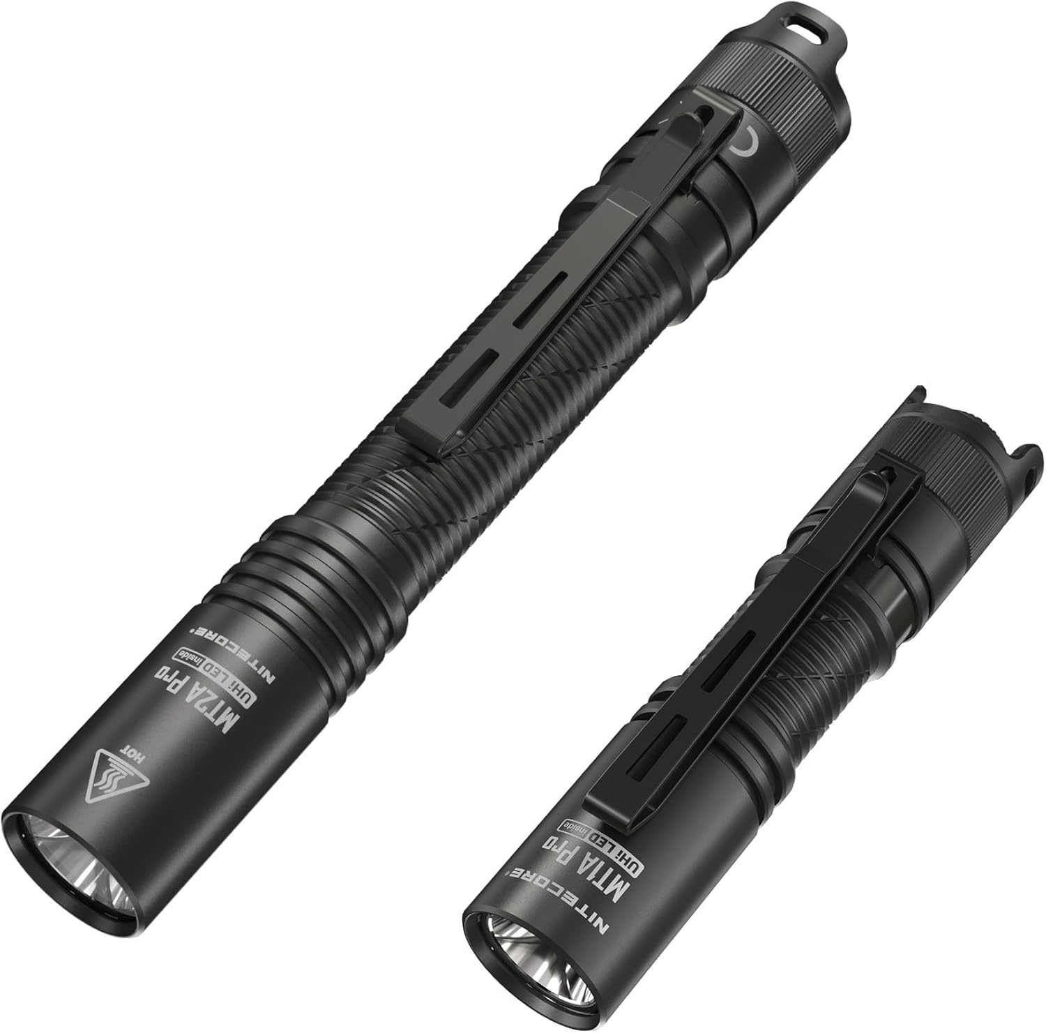 Nitecore MT2A Pro and MT1A Pro EDC Flashlight Bundle - AA and Rechargeable Battery Dual Fuel Options, Up to 1000 Lumens